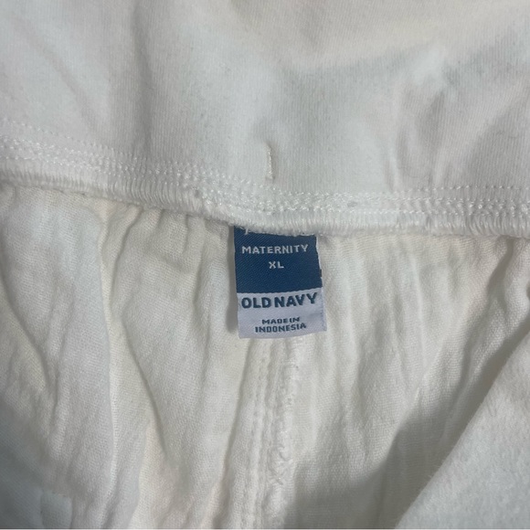 Cotton Gauze Maternity Pants - White - Super Comfortable - Old Navy - Size XL - Picture 4 of 5